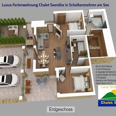 Luxus Ferienwohnung Chalet Seenaehe Шалькенмерен Экстерьер фото